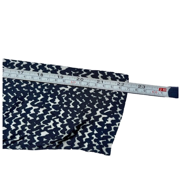 Zara Womens Size S Swing Shift Dress Blue White Long Sleeve Geometric Print Mini - Picture 15 of 15